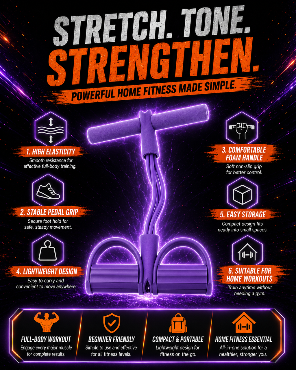 Yoga Pedal Puller Resistance Band Fitness Equipment