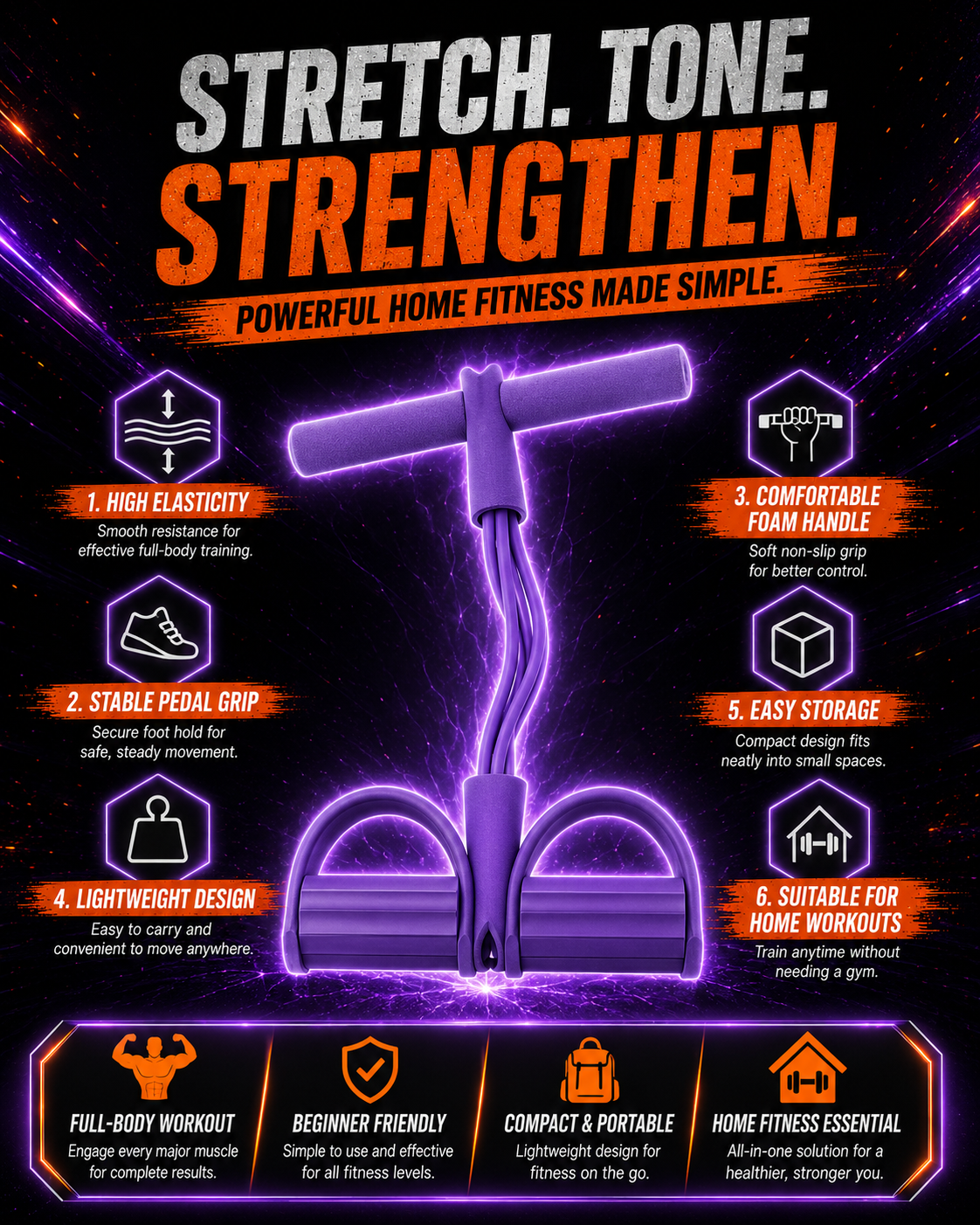 Yoga Pedal Puller Resistance Band Fitness Equipment