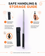 Personal Stick Security Professional Multitool Comfortable Grip Foldable Stick for Men and Women with Bag
